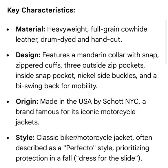 Schott NYC Black Leather Biker Jacket - Picture 7 of 8